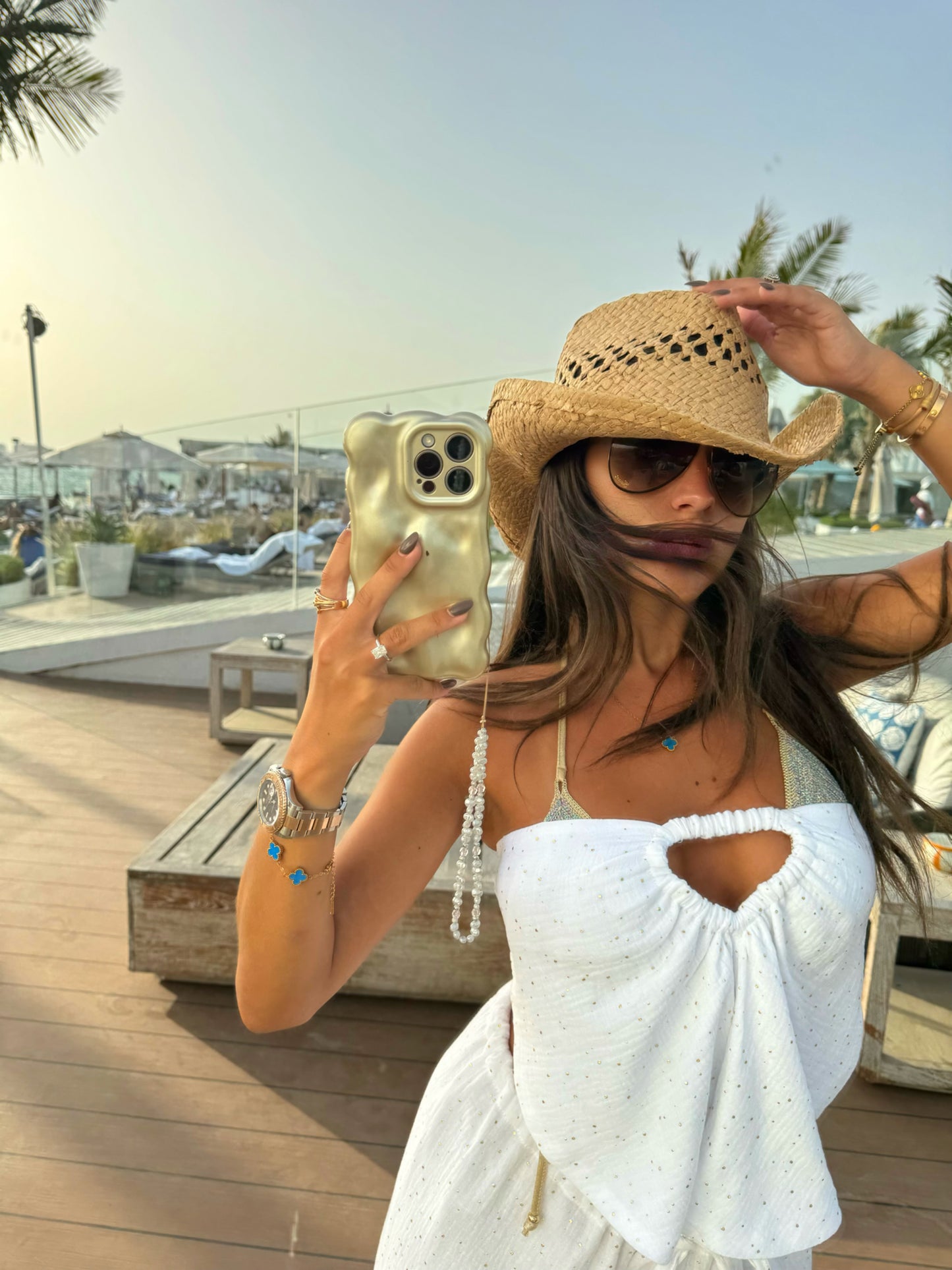 The Gold Dust Linen Co-Ord - White