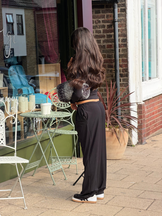 Deer Darling Lounge - Black Slouchy Pants