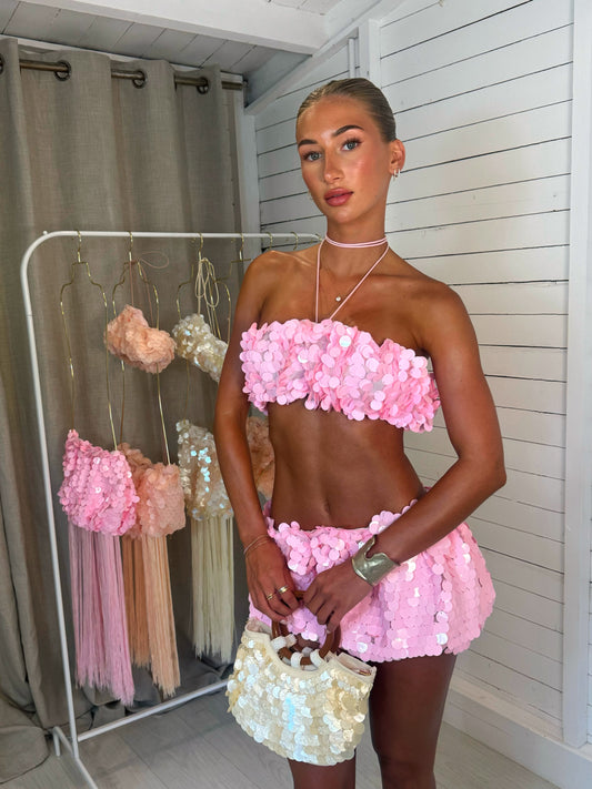 The Moon Jelly Mini Co-Ord - Reef Pink