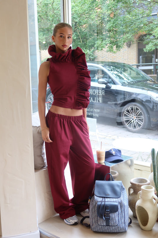 The Off Duty Loungeset - Burgundy