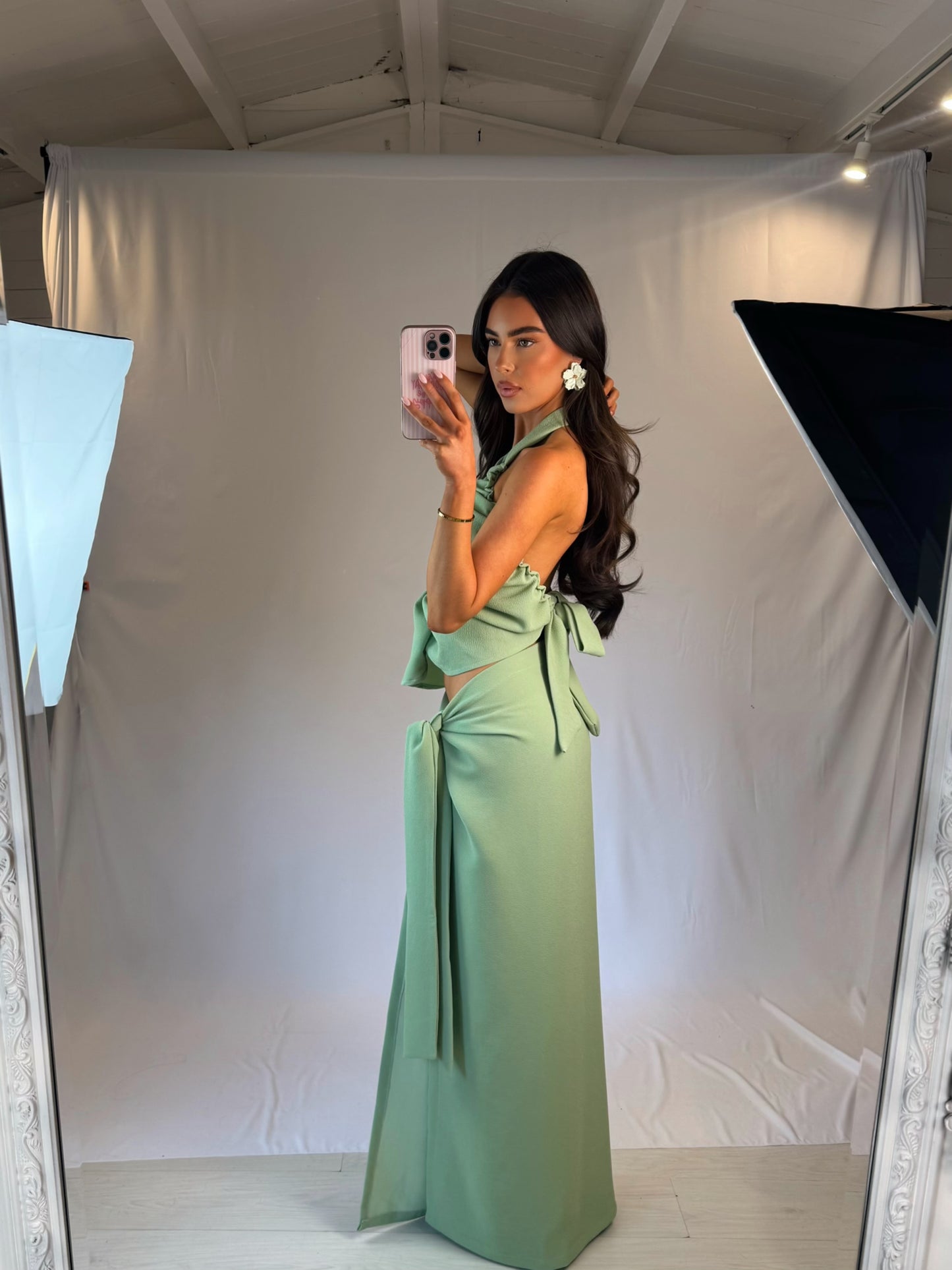 The Pistachio Wrap Skirt