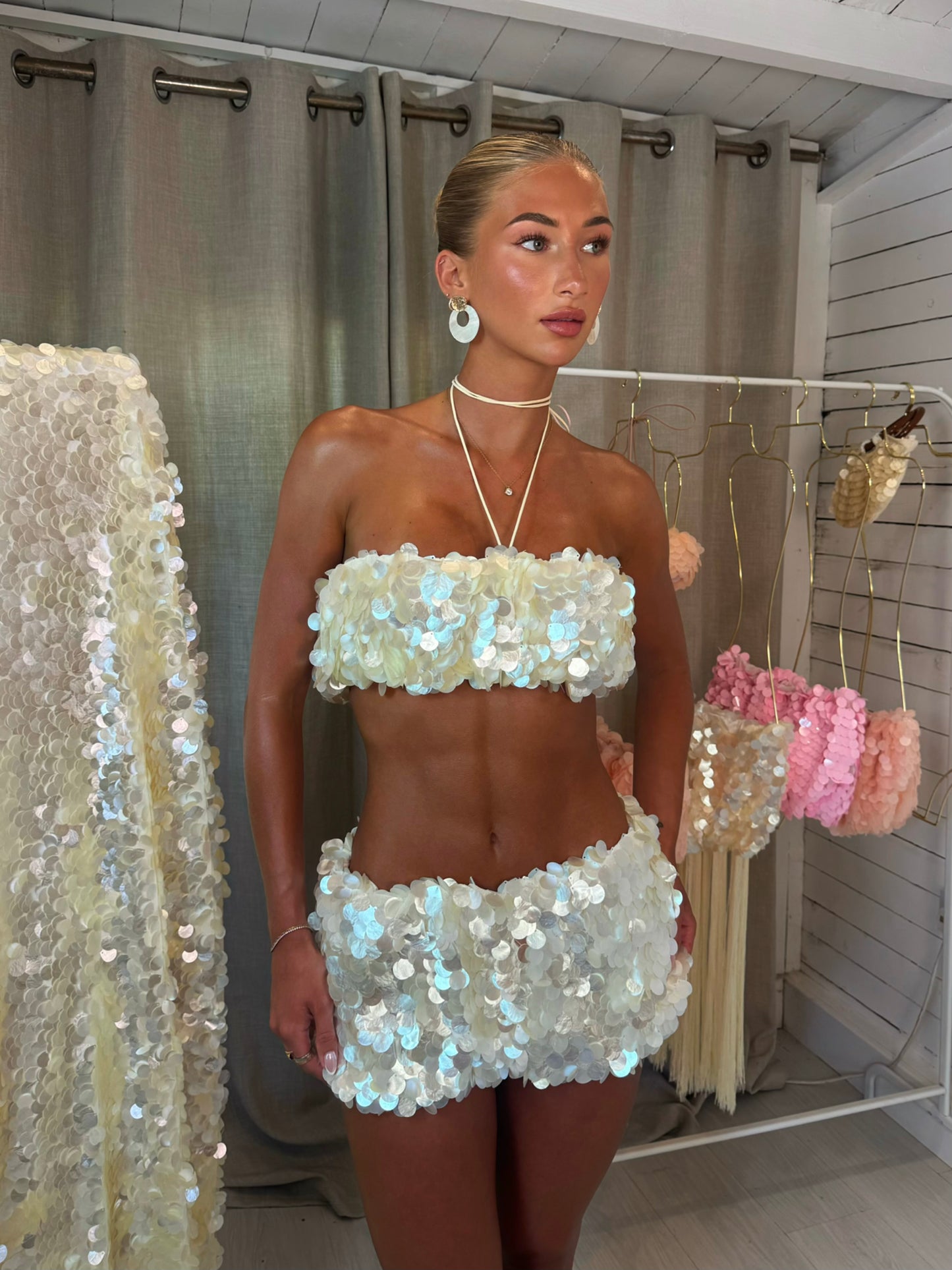 The Moon Jelly Mini Co-Ord - Mother Of Pearl