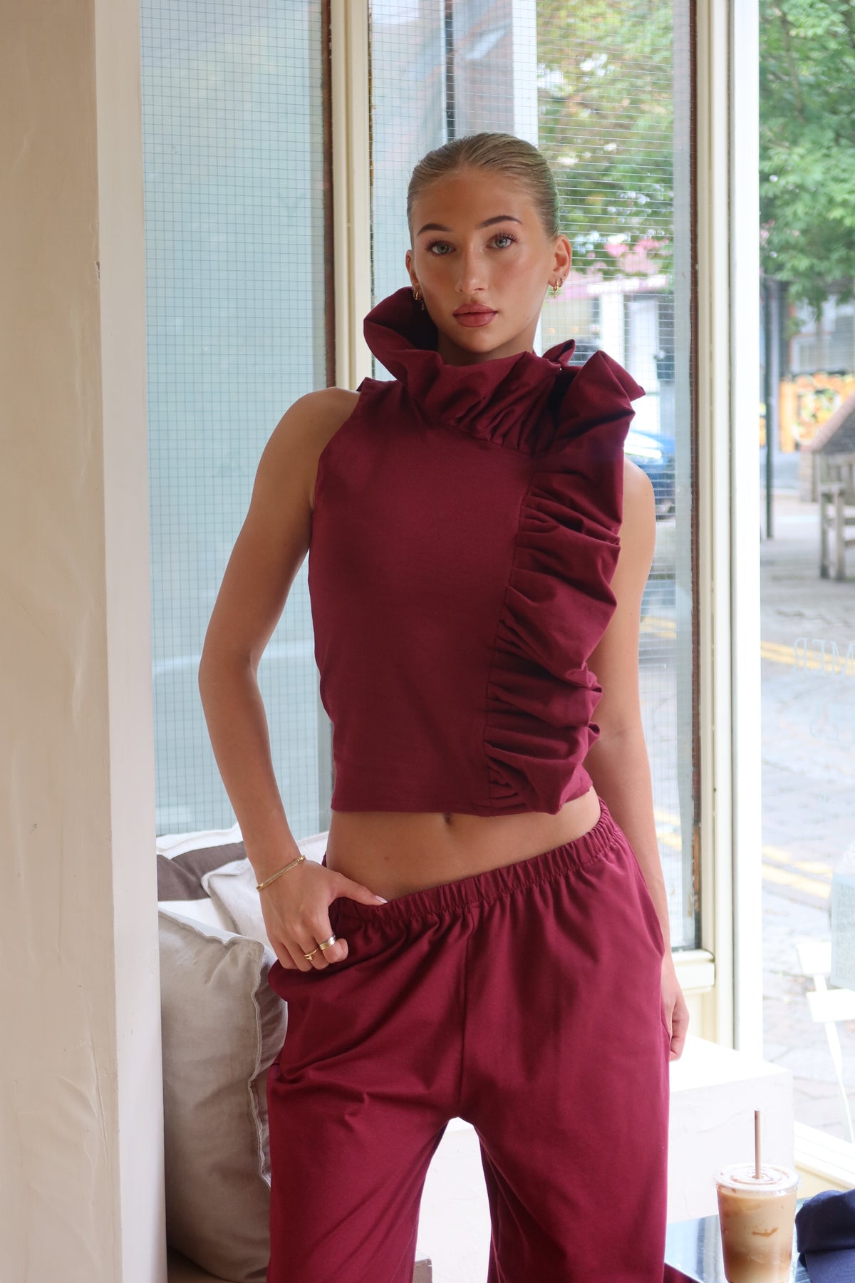 The Off Duty Loungeset - Burgundy